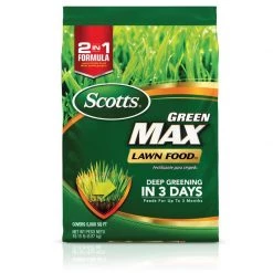Outlet ❤️ Scotts Green Max All-Purpose Lawn Fertilizer For Multiple Grass Types 5000 sq ft 🧨