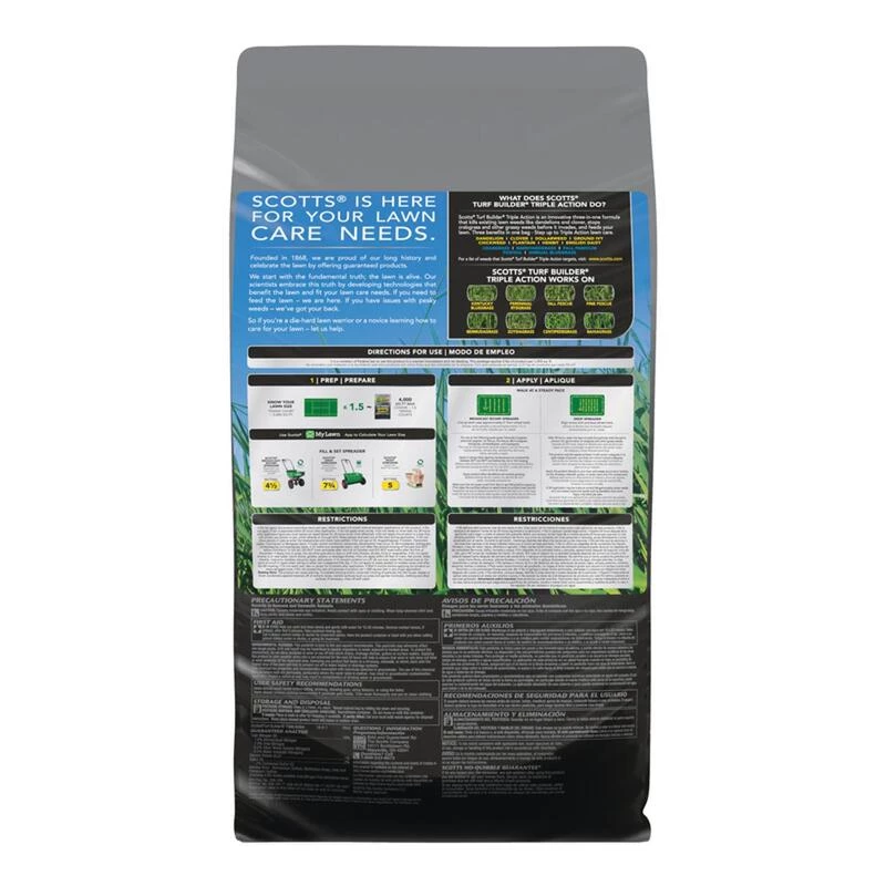Outlet ✨ Scotts Turf Builder Triple Action1 Weed & Feed Lawn Fertilizer For All Grasses 4000 sq ft 🧨 5 Outlet ✨ Scotts Turf Builder Triple Action1 Weed & Feed Lawn Fertilizer For All Grasses 4000 sq ft 🧨 - Image 3