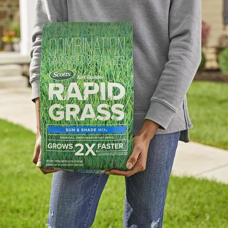 Brand new 🌟 Scotts Turf Builder Rapid Grass Mixed Sun or Shade Grass Seed and Fertilizer 5.6 lb 👍 6 Brand new 🌟 Scotts Turf Builder Rapid Grass Mixed Sun or Shade Grass Seed and Fertilizer 5.6 lb 👍 - Image 4