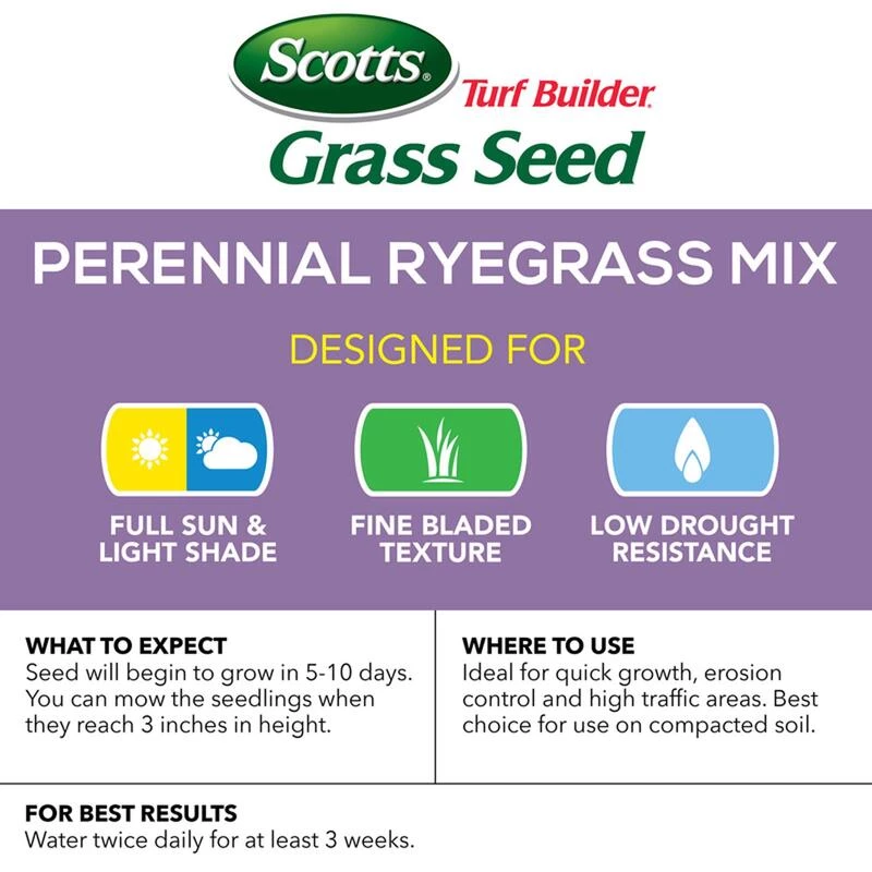 Promo ⌛ Scotts Turf Builder Perennial Ryegrass Sun or Shade Grass Seed 7 lb ❤️ 7 Promo ⌛ Scotts Turf Builder Perennial Ryegrass Sun or Shade Grass Seed 7 lb ❤️ - Image 5