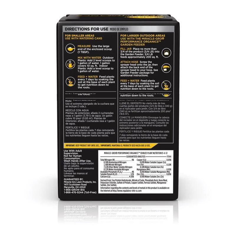 Wholesale 👏 Miracle-Gro Performance Organics Organic Granules Plant Food 1 lb 🌟 4 Wholesale 👏 Miracle-Gro Performance Organics Organic Granules Plant Food 1 lb 🌟 - Image 2