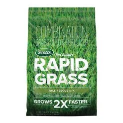 New โค๏ธ Scotts Turf Builder Rapid Grass Tall Fescue Grass Sun or Shade Grass Seed and Fertilizer 16 lb ๐
